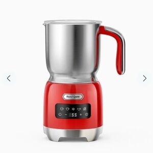 Hazel Quinn Red Milk Frother with Measurement Indicators